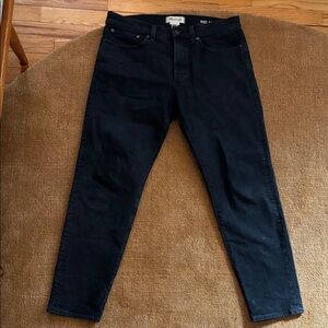 Madewell Men's Black Denim Relaxed Taper Jeans - 33x32